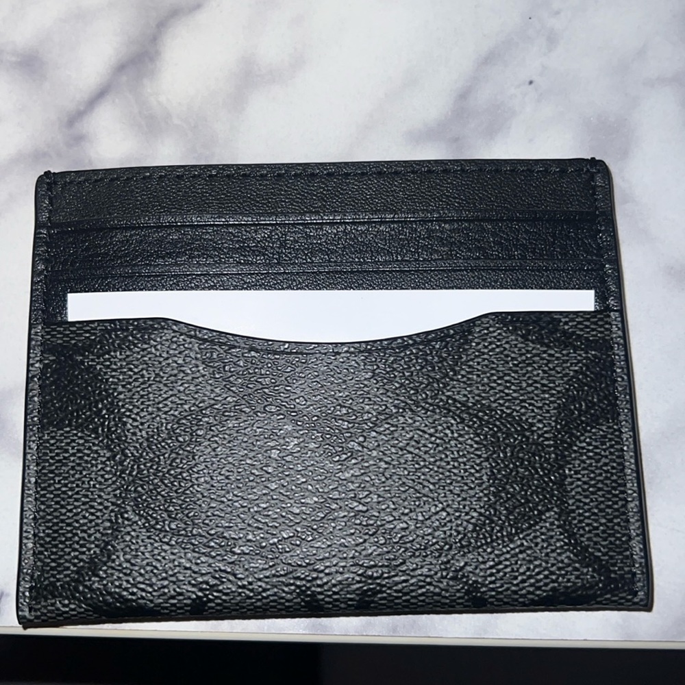 Leather slim card holder